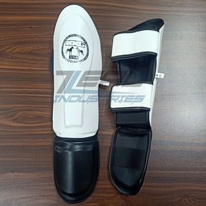 Wholesale Pu Leather Boxing <b>Muay</b> <b>Thai</b> <b>Shin</b> <b>Guards</b> Custom Logos Printed Training Kickboxing <b>Shin</b> Pads Made in Pakistan - Product Image 1