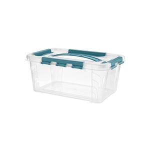 Contenitore da 4,2 litri, coperchio con maniglia, 29x19x12,4, collezione Hubert blue - Product Image 1