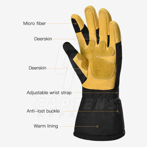 Nueva llegada Venta al por mayor Guantes de esquí Color sólido Guantes de esquí casuales Ropa de seguridad deportiva Guantes de esquí - Product Image 3