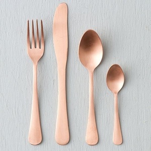 Royal <b>Plain</b> Flatware Cutlery Set of 5 Piece Latest Design Stainless Steel Cutlery Set for Kitchen Restaurant Home - Product Image 4