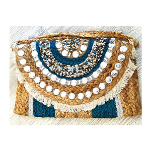 Nueva moda Color sólido con asa de cuentas Bolso de hombro plisado de la India para mujer moda disponible a bajo precio - Product Image 4