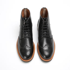 Bottines Chelsea en cuir de vachette rétro avec amorti souple pour hommes, idéales pour les événements à thème vintage et les tenues de bureau - Product Image 5