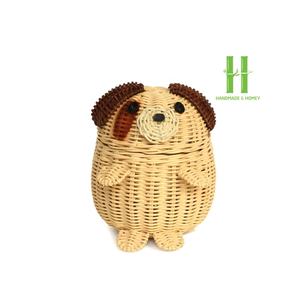 Panier de rangement éléphant rose support de stockage pour animaux mignons série organisateur en rotin OEM variété de tailles de fabricant vietnamien - Product Image 6