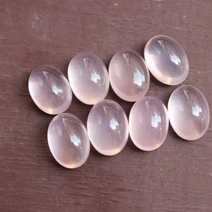 Cabochon ovale calibré lisse en pierre de quartz rose naturel de 10mm 12mm du fabricant au prix d'usine en gros tendance en ligne - Product Image 1