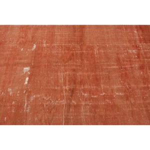 Alfombra de lana turca Vintage, 4 pies, 7 pulgadas, 8 pies, 7 pulgadas, área grande, patrón de pasillo rectangular, tonos naranjas cálidos, técnica de tejido plano, látex - Product Image 5