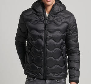 เสื้อแจ็คเก็ตพัฟเฟอร์มีฮู้ดไซส์ใหญ่แบบซิป ยูนิเซ็กส์ สไตล์ฮิปฮอป คอจีน สีพื้น แฟชั่นฤดูหนาว ระบายอากาศได้ดี มีโลโก้ด้านหน้า - Product Image 4