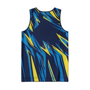 Bavoirs d'entraînement de football bleu et jaune graphiques personnalisés Pinnies respirantes en maille de polyester pour l'équipe de football adulte et jeune - Product Image 3