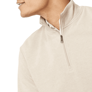 2024 personnalisé hommes surdimensionné 100% coton thermique quart fermeture éclair sweat Streetwear avec Logo personnalisé pour l'hiver - Product Image 5