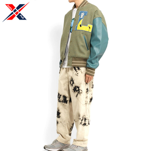 Veste universitaire pour homme de haute qualité à prix de gros, en coton de soie, patchwork, col montant, respirante, séchage rapide pour l'hiver - Product Image 3