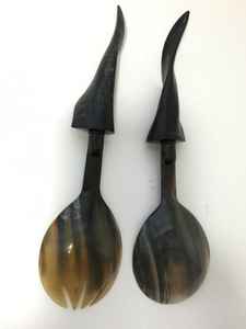 ชุดช้อนเขาโมราทำด้วยมือเป็นมิตรกับสิ่งแวดล้อมชุดช้อนส้อมเขาควายและวัวขัดกระดูกสำหรับตกแต่งบ้าน - Product Image 3