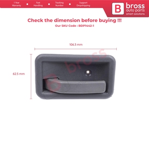 BDP1442-1 Front or Rear Left Interior <b>Door</b> <b>Handle</b> Opener Gray for 19 Phase 2 1992-2000 Clio MK1 1990-1999 7700813585 - Product Image 5