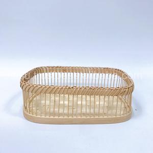 Bamboo Home Decor Tray <b>Table</b> <b>Decoration</b> for Kitchen Living Room Natural Handicraft Product - Product Image 3
