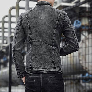 Chaqueta Vaquera Vintage Personalizada para Hombre, 100% Algodón, Cuello Alto, Cierre de Botones, Reversible, Resistente al Viento e Impermeable, Características Personalizables - Product Image 2