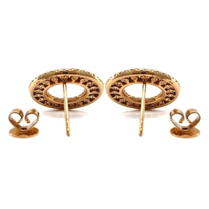 Envío Directo de Joyería de Alta Gama, Pendientes de Oro Rosa Sólido de 18k con Diamantes Naturales Blancos y Marrones, Estilo Vintage para Compromiso y Boda, para Mujer - Product Image 3