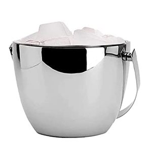 Top Supplies Detachable <b>Lid</b> Stainless Steel Round Big Ice Bucket Disposable Wine Chiller <b>with</b> <b>Straw</b> for Champagne Beverage Tubs - Product Image 1