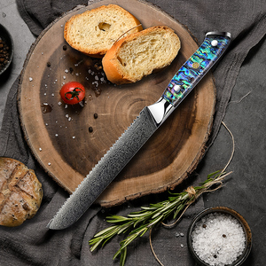 มีดหั่นขนมปังพร้อมที่จับทำจากเหล็กดามัสกัสญี่ปุ่นมีดหั่นขนมปังสำหรับเชฟครัว - Product Image 3