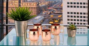 2 Oz. Mini Mug Moscow en cuivre massif, lot de 4 Mules authentiques en cuivre massif 100% martelé Moscow Mule 2 Oz Shot Glass-Se - Product Image 6