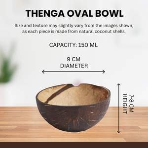 Vajilla Artesanal y Sostenible, Tazones Ovalados de Cáscara de Coco, Tazón Natural Hecho a Mano, Vajilla Sostenible al por Mayor - Product Image 3