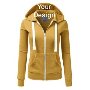 เสื้อฮู้ดแขนยาวของผู้หญิงเสื้อผ้าลำลองผ้าคอตตอน100% สำหรับฤดูหนาวโลโก้ตามสั่ง - Product Image 4