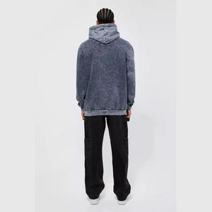 Custom Boxy 450gsm Oversized Heavyweight Distressed 500gsm Acid Wash <b>Zip</b> <b>up</b> <b>Hoodie</b> Men - Product Image 6