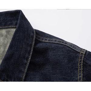 Design personnalisé Veste en jean boutonnée robuste pour hommes Veste en jean à manches longues classique à la mode - Product Image 3