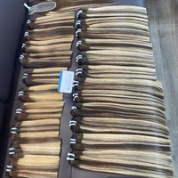 Seluruh penjualan harga pabrik kain rambut Rusia kutikula menyelaraskan Remy Virgin rambut pakan ganda ekstensi rambut manusia pakan Genius