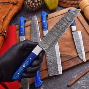 Juego de Cuchillos de Chef Damasco Hechos a Mano con Madera Pakka Personalizada, Cuchillos y Herramientas de Cocina Personalizadas - Product Image 2