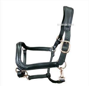 Cuero genuino caballo Halter suave cómodo acolchado diseño anatómico cuero Halter diseño liso Premium Headcollar fabricante - Product Image 6
