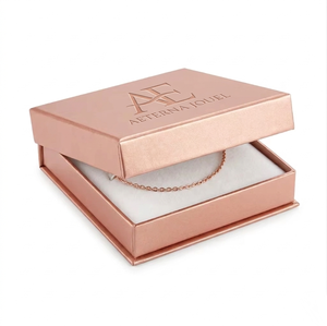 Boîte à bijoux rigide en papier enduit écologique, petite et rectangulaire, personnalisée, pour bagues et clous d'oreilles, avec <span class=keywords><strong>insert</strong></span> en mousse pour occasions spéciales - Product Image 5