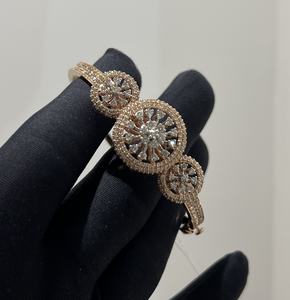 Pulsera de lujo para mujer, 14K, 18K, oro blanco amarillo, corte brillante, diamantes naturales, certificado por terceros, elegante, fino - Product Image 6