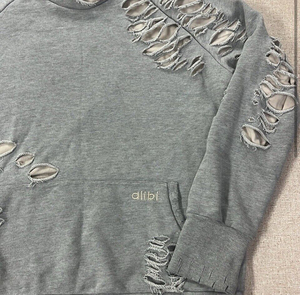 Sweat à capuche en molleton tricoté respirant et thermique, style streetwear tendance, effet vieilli, prix abordable, design personnalisé, pour homme, vente en gros 2025 - Product Image 2