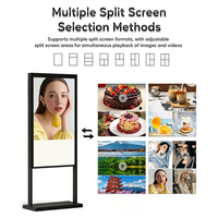 Kios Iklan LCD Layar Sentuh Android Dua Sisi 43 Inci dengan Kecerahan Tinggi dan Animasi, Digital Signage Berdiri Lantai