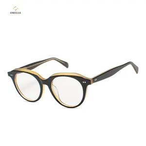 Omelle 도매 패션 남여 현대 경 사진 가장자리 디자인 수제 안경 두꺼운 안경 광학 프레임