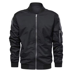 Chaqueta Bomber Urbana Informal, Chaqueta Bomber de Textura Suave para Hombre, Ajuste Suave, Cómoda y Ligera - Product Image 4