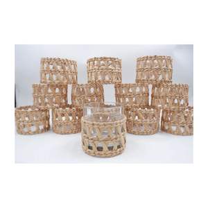 Eco-Friendly Disposable Seagrass Cup <b>Holder</b> Strap Handmade Recyclable Milk Tea Cup <b>Racks</b> <b>Storage</b> <b>Holders</b> & <b>Racks</b> - Product Image 5