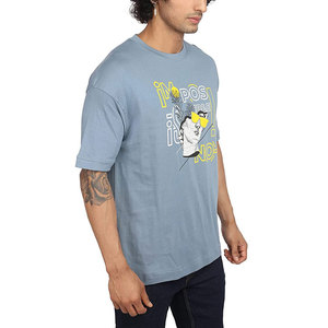 T-shirt décontracté pour homme 100 % coton, séchage rapide numérique, respirant, confortable, coupe classique, manches courtes, épaules tombantes, grandes tailles - Product Image 2