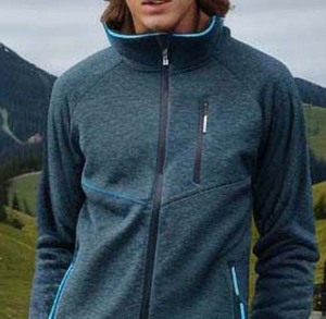 Chaqueta catiónica de lana de poliéster 100% personalizada OEM al por mayor de alta calidad para hombres con cuello levantado y cremallera completa con cortavientos para invierno - Product Image 1