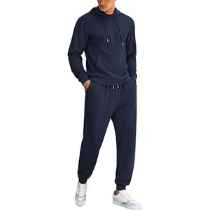 Custom Logo Hoodies <b>Oversized</b> Washed Casual Loose Hoodie and Pant Heavyweigh Men's Sweatshirt and <b>Joggers</b> Tracksuit Set - Product Image 4