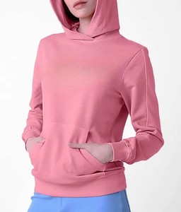 Sudadera con capucha de manga larga para mujer al mejor precio, ropa de invierno de secado rápido con capucha de Color sólido, diseño personalizado, ropa de calle MOQ baja - Product Image 4