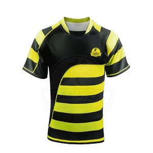 Uniforme de rugby personnalisé OEM pour hommes Dernière conception de shorts de couleur unie Ensemble 100% polyester respirant teint uni Impression de logo personnalisée - Product Image 4