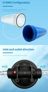 ที่อยู่อาศัยตัวกรองพลาสติกด้วยตนเองสำหรับครัวเรือนระบบบำบัดน้ำออสโมซิสผันในตัวทำความสะอาดตัวเอง - Product Image 3