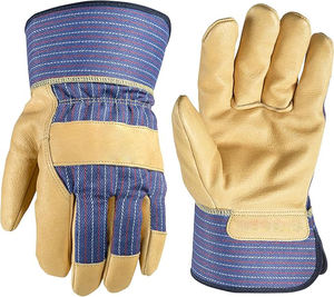 ถุงมือทำงานแบบฝ่ามือหนังวัวสำหรับงานหนักทนทานและทนต่อรอยถลอกและการเจาะ - Product Image 1