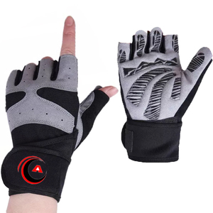 Men's <b>Half</b>-Finger Ventilated Leather Non-<b>Slip</b> Lightweight Breathable Sports Gloves for Fitness Weight Lifting Gym & Outdoor Use - Product Image 4