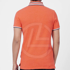 Algodón clásico para hombre para camiseta de polo con mangas cortas y tapeta de botón de cuello acanalado para ropa informal - Product Image 3