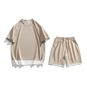 Conjunto Deportivo Informal Unisex de 2 Piezas, Estampado, Transpirable, con Camiseta y Pantalones Cortos para el Verano - Product Image 4