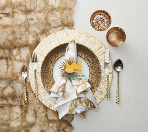 Assiettes de présentation en incrustation de nacres fabriquées pour la salle à manger Vaisselle rustique Vaisselle Décoration Napperon Offre Spéciale - Product Image 4