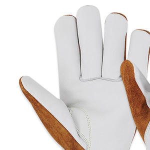 Guantes DE SEGURIDAD DE CUERO dividido de piel de vaca para soldadura y trabajo duro Guantes resistentes al calor y al corte - Product Image 3