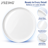 Assiette à steak en céramique blanche JOZING de 10,8 pouces, plat rond pour dîner, liquidation directe d'usine, porcelaine pour restaurant