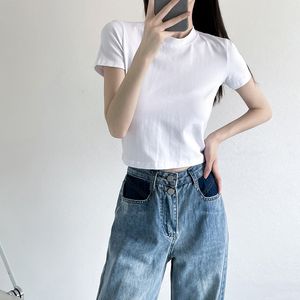 Women's Summer Crop <b>T</b>-<b>shirts</b> & Casual Streetwear Shortsleeves 100% Customizable Personalized Logo Printing Breathable O-Neck - Product Image 3