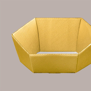 Panier en fibre dorée hexagonal, ensemble de 5 pièces, en papier, paniers cadeaux décoratifs, 380x300 H100 - Product Image 3